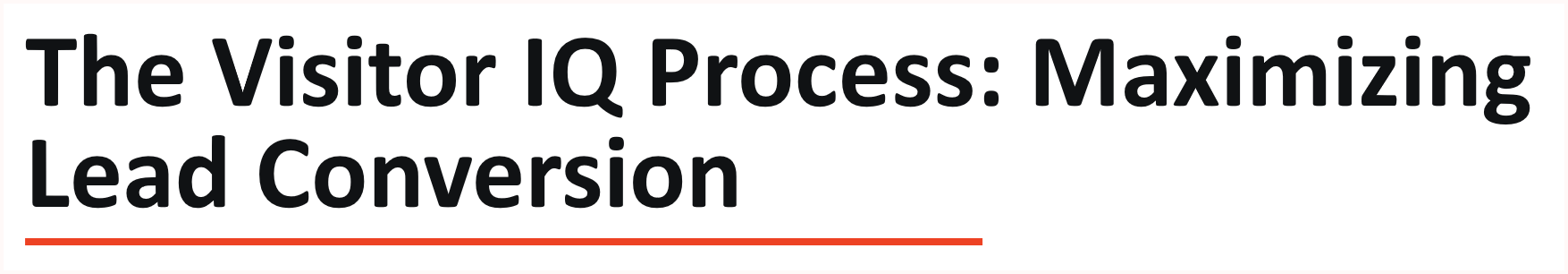Visitor IQ Process